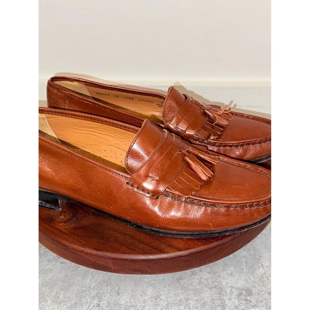 Nunn Bush Tan Leather Tassel Loafers‎